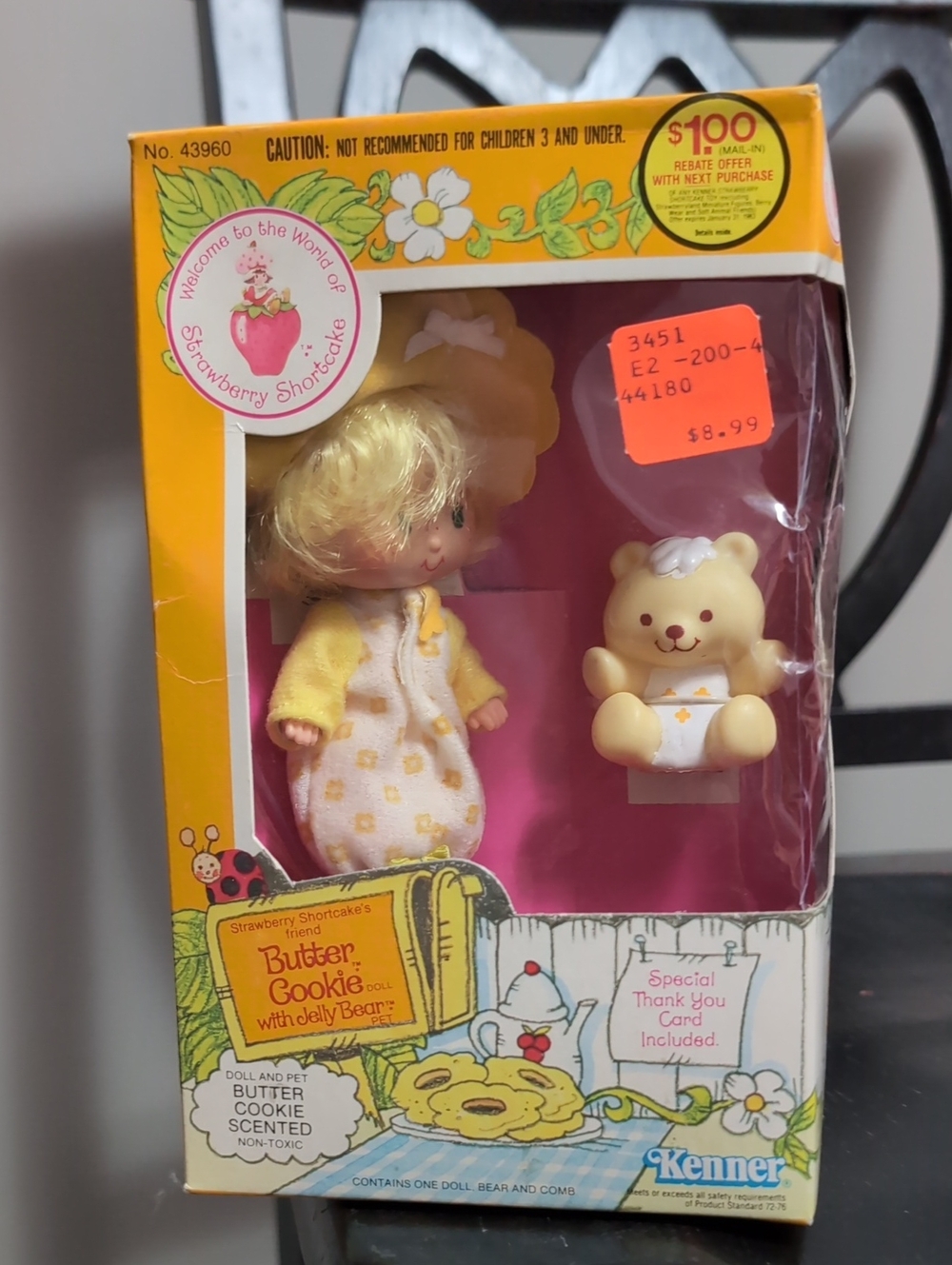 Kenner Strawberry Shortcake Butter Cookie Doll Set - Yellow